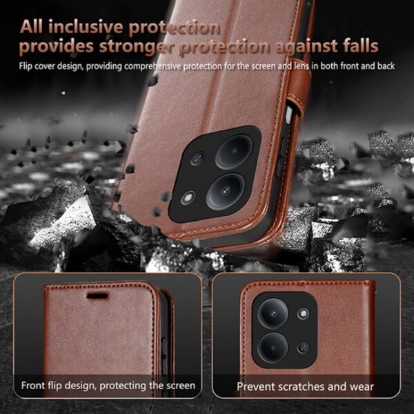 AZNS Xiaomi Redmi 15C 4G / Poco C85 Sheepskin Texture Θήκη Βιβλίο - Brown