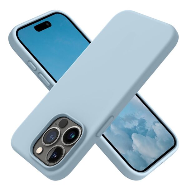 Forcell iPhone 15 Pro Soft Touch Θήκη Σιλικόνης - Light Blue