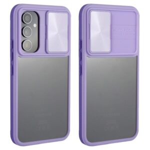 Forcell Samsung Galaxy A25 5G Slider Θήκη Με Πλαίσιο Σιλικόνης Διάφανη - Purple