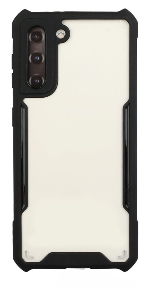 Forcell Samsung Galaxy S21 5G Shockproof Case Θήκη Σιλικόνης Διάφανη - Black