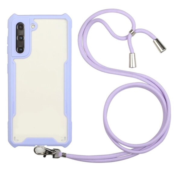 Forcell Samsung Galaxy S21 5G Shockproof Case with Neck Lanyard Θήκη Σιλικόνης - Purple Forcell Samsung Galaxy S21 5G Shockproof Case with Neck Lanyard Θήκη Σιλικόνης - Purple