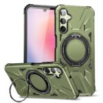Forcell Samsung Galaxy A24 5G/4G MagSafe Shockproof Holder Θήκη Σκληρή - Dark Green