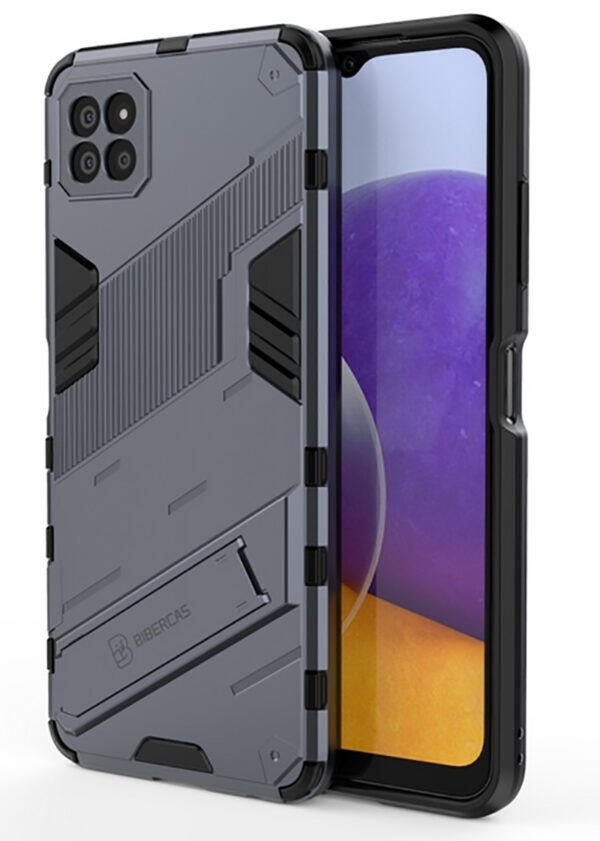 Forcell Samsung Galaxy A22 5G Punk Armor 2 in 1 Θήκη Σκληρή - Grey
