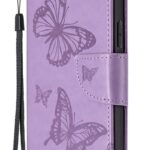 Tel1 Xiaomi Mi 11 Lite 4G / Mi 11 Lite 5G Two Butterflies Embossing Θήκη Βιβλίο - Purple
