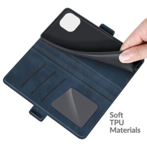 Tel1 Xiaomi Mi 11 Lite 4G / Mi 11 Lite 5G Dual-side Magnetic Buckle Θήκη Βιβλίο - Blue