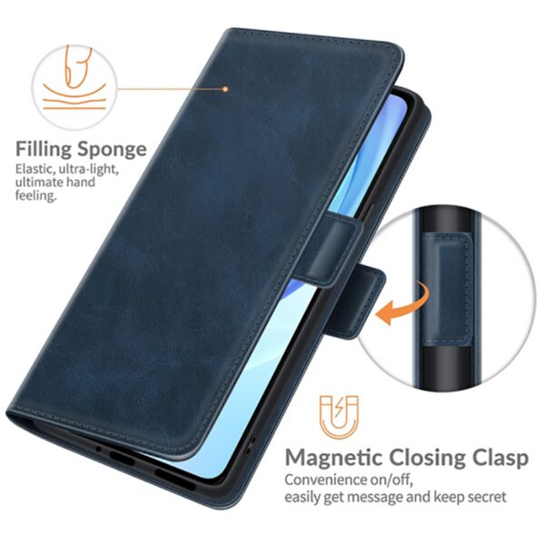 Tel1 Xiaomi Mi 11 Lite 4G / Mi 11 Lite 5G Dual-side Magnetic Buckle Θήκη Βιβλίο - Blue