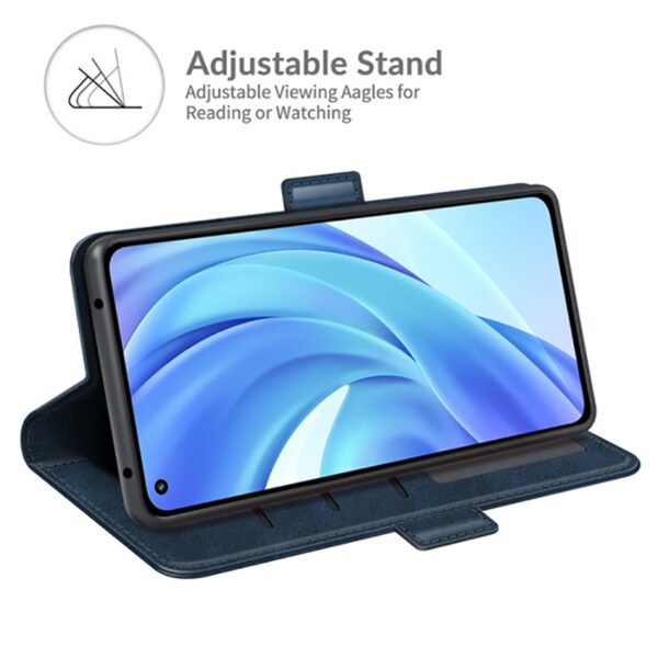 Tel1 Xiaomi Mi 11 Lite 4G / Mi 11 Lite 5G Dual-side Magnetic Buckle Θήκη Βιβλίο - Blue