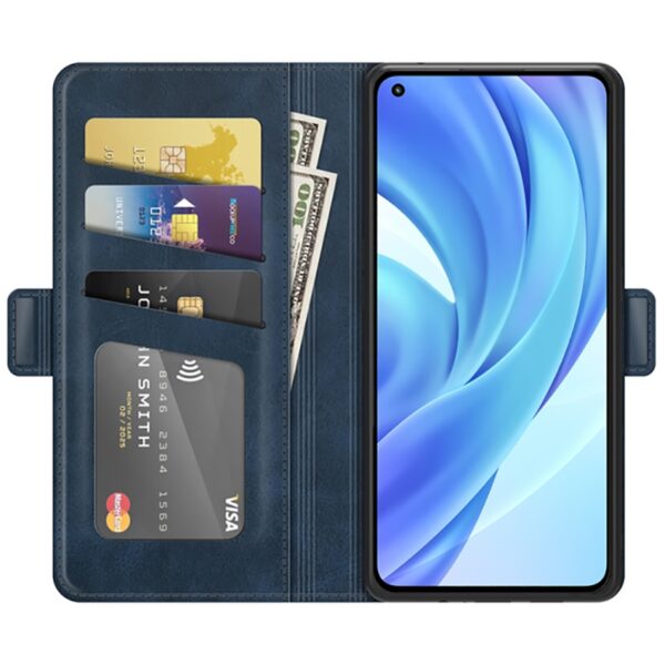 Tel1 Xiaomi Mi 11 Lite 4G / Mi 11 Lite 5G Dual-side Magnetic Buckle Θήκη Βιβλίο - Blue