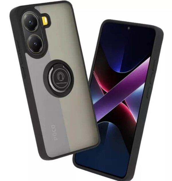 Techsuit Xiaomi Poco X7 Pro 5G Glinth Θήκη Με Πλαίσιο Σιλικόνης Φιμέ - Βlack