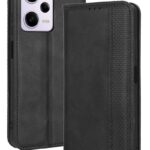 Tel1 Xiaomi Redmi Note 11 Pro / Note 11 Pro 5G Magnetic Retro Texture Θήκη Βιβλίο - Black
