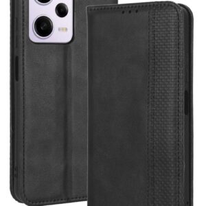 Tel1 Xiaomi Redmi Note 11 Pro / Note 11 Pro 5G Magnetic Retro Texture Θήκη Βιβλίο - Black