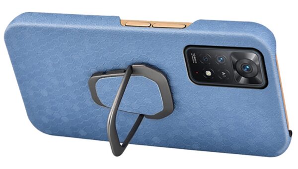 Forcell Xiaomi Redmi Note 11 Pro / Note 11 Pro 5G Global Ring Holder Honeycomb Θήκη Σκληρή - Blue
