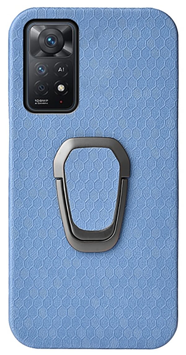 Forcell Xiaomi Redmi Note 11 Pro / Note 11 Pro 5G Global Ring Holder Honeycomb Θήκη Σκληρή - Blue