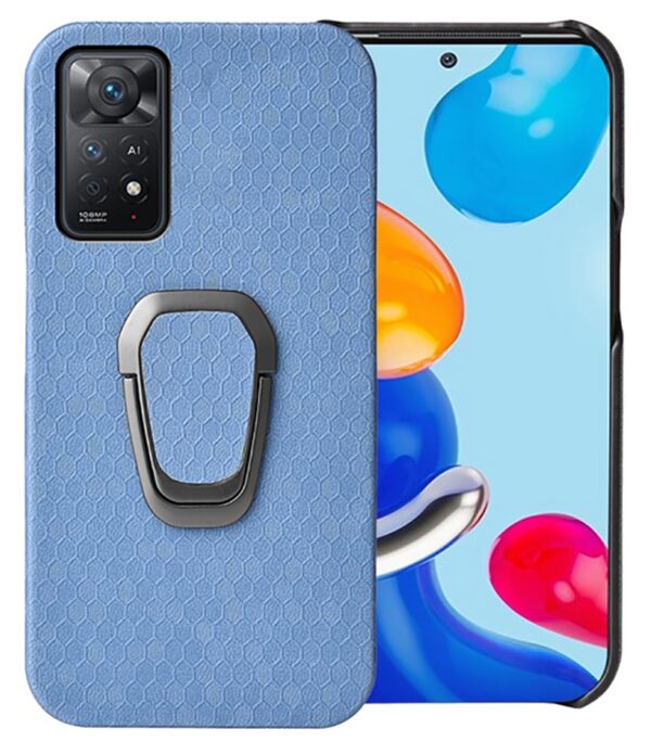 Forcell Xiaomi Redmi Note 11 Pro / Note 11 Pro 5G Global Ring Holder Honeycomb Θήκη Σκληρή - Blue
