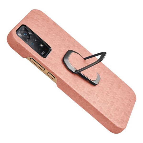 Forcell Xiaomi Redmi Note 11 Pro / Note 11 Pro 5G Global Ring Holder Honeycomb Θήκη Σκληρή - Pink