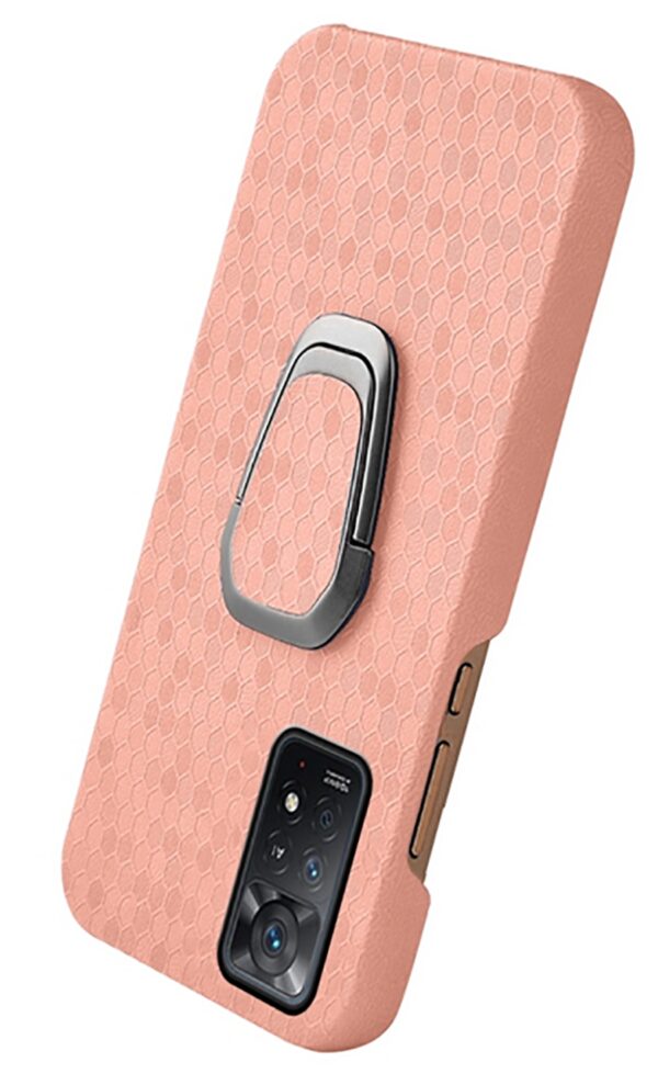 Forcell Xiaomi Redmi Note 11 Pro / Note 11 Pro 5G Global Ring Holder Honeycomb Θήκη Σκληρή - Pink
