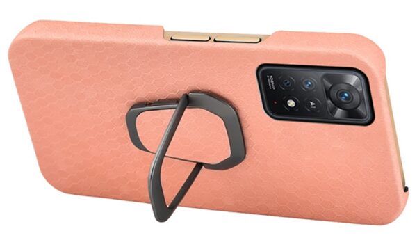 Forcell Xiaomi Redmi Note 11 Pro / Note 11 Pro 5G Global Ring Holder Honeycomb Θήκη Σκληρή - Pink