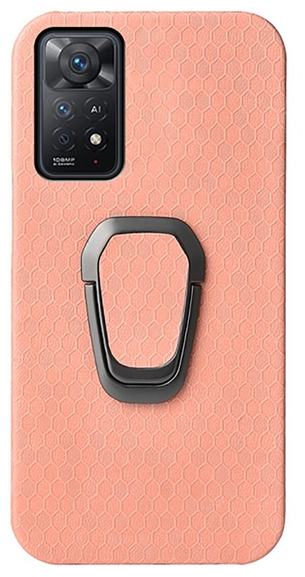 Forcell Xiaomi Redmi Note 11 Pro / Note 11 Pro 5G Global Ring Holder Honeycomb Θήκη Σκληρή - Pink