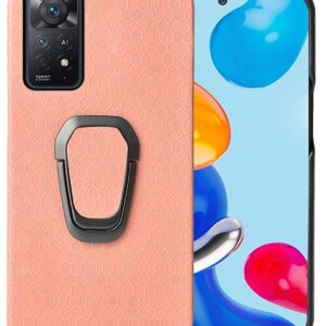 Forcell Xiaomi Redmi Note 11 Pro / Note 11 Pro 5G Global Ring Holder Honeycomb Θήκη Σκληρή - Pink