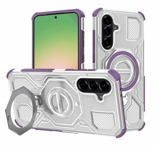 Techsuit Samsung A56 5G Carbon Shield Pro Θήκη Σκληρή Διάφανη - Purple