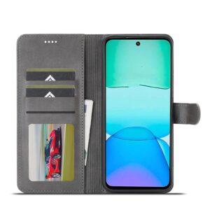 LC.IMEEKE Xiaomi Redmi 13 4G Calf Texture Θήκη Βιβλίο - Grey