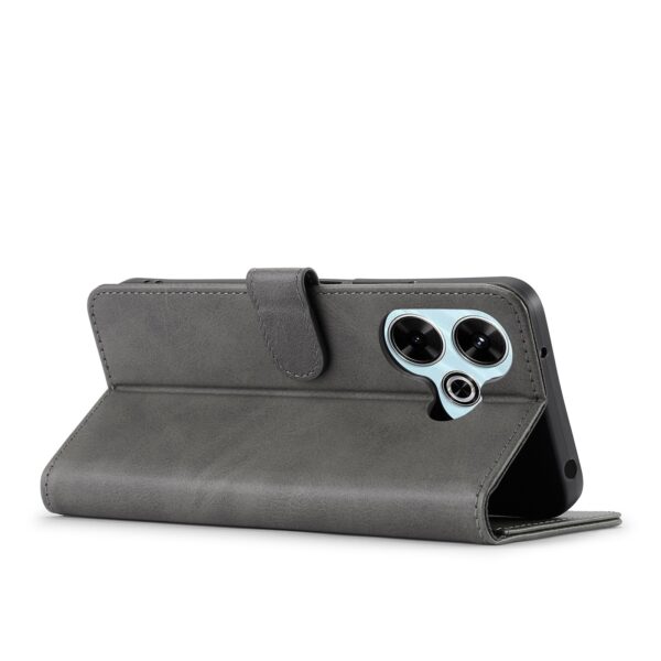 LC.IMEEKE Xiaomi Redmi 13 4G Calf Texture Θήκη Βιβλίο - Grey