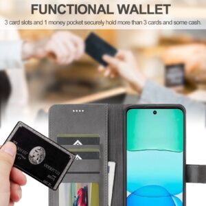 LC.IMEEKE Xiaomi Redmi 13 4G Calf Texture Θήκη Βιβλίο - Grey