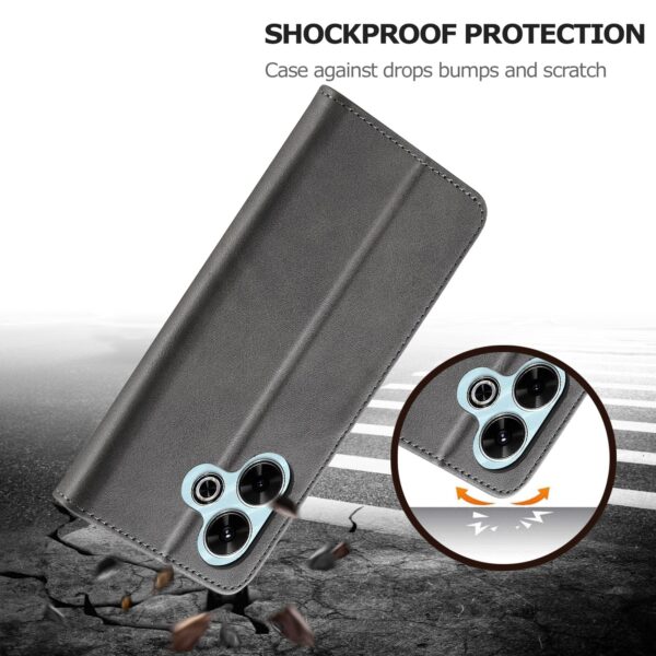 LC.IMEEKE Xiaomi Redmi 13 4G Calf Texture Θήκη Βιβλίο - Grey