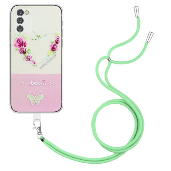 Forcell Samsung Galaxy A54 5G Bronzing Butterfly Flower with Lanyard Θήκη Σιλικόνης με Σχέδιο