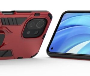 Forcell Xiaomi Mi 11 Lite 4G / Mi 11 Lite 5G Magnetic Ring Holder Θήκη Σκληρή - Red