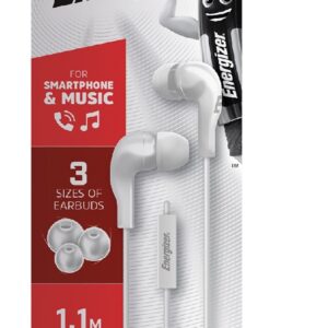 Energizer CIA5 In-ear Handsfree με Βύσμα 3.5mm Λευκά