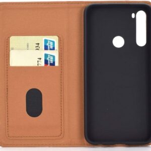 Tel1 Xiaomi Redmi Note 8 / Note 8 2021 Solid Color Magnetic Θήκη Βιβλίο - Black