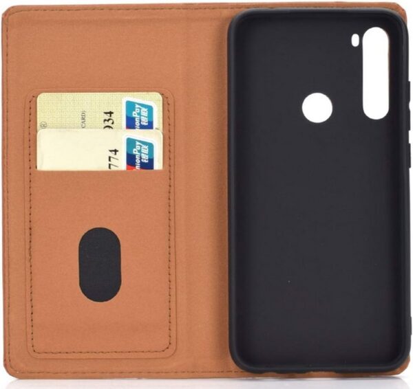 Tel1 Xiaomi Redmi Note 8 / Note 8 2021 Solid Color Magnetic Θήκη Βιβλίο - Black