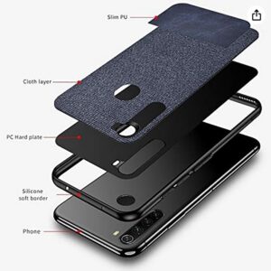 Forcell Xiaomi Redmi Note 8 / Note 8 2021 Shockproof Cloth Texture Θήκη Σκληρή - Red