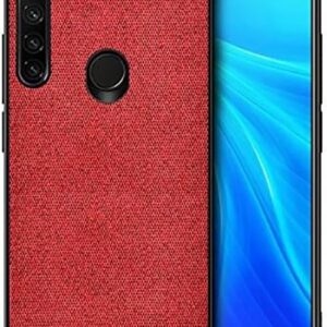 Forcell Xiaomi Redmi Note 8 / Note 8 2021 Shockproof Cloth Texture Θήκη Σκληρή - Red