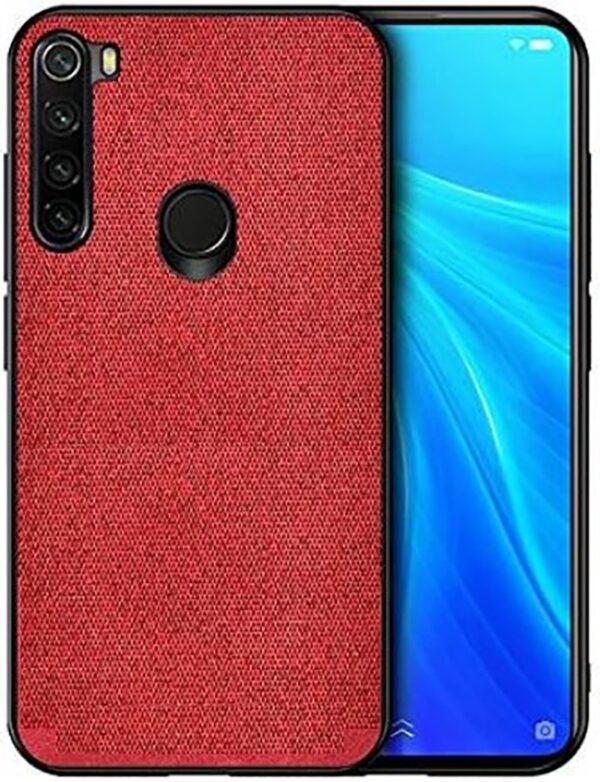 Forcell Xiaomi Redmi Note 8 / Note 8 2021 Shockproof Cloth Texture Θήκη Σκληρή - Red
