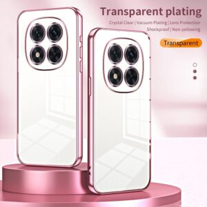 Forcell Xiaomi Redmi Note 14 Pro 5G Plating Fine Hole Θήκη με Πλαίσιο Σιλικόνης Διάφανη - Black