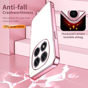 Forcell Xiaomi Redmi Note 14 Pro 5G Plating Fine Hole Θήκη με Πλαίσιο Σιλικόνης Διάφανη - Black