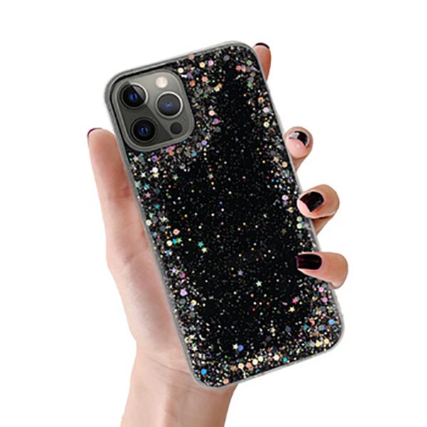 Forcell iPhone 11 Pro Brilliant Clear Θήκη Σιλικόνης - Black