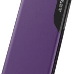 Tel1 Samsung Galaxy S21 Plus 5G Side Display Θήκη Βιβλίο - Purple