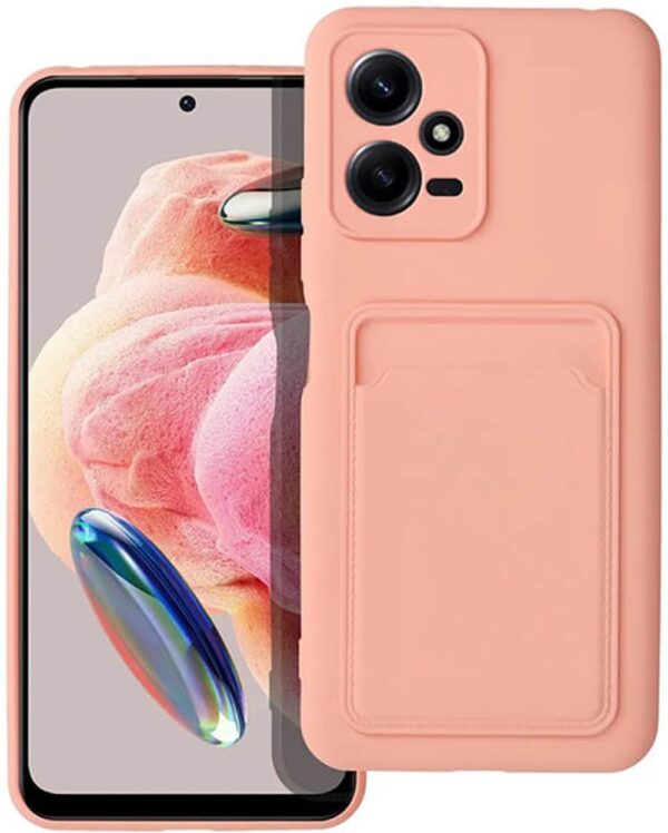 Forcell Xiaomi Redmi Note 12 Pro 5G / Xiaomi Poco X5 Pro 5G Card Back Cover Θήκη Σιλικόνης - Coral