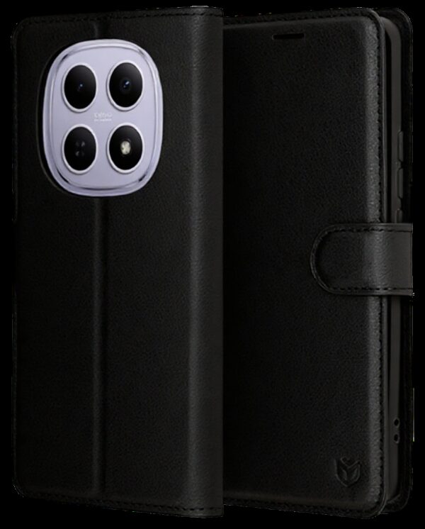 Techsuit Xiaomi Redmi Note 15 4G / 5G / Poco M8 Leather Folio Θήκη Βιβλίo - Black Techsuit Xiaomi Redmi Note 15 4G / 5G / Poco M8 Leather Folio Θήκη Βιβλίo - Black