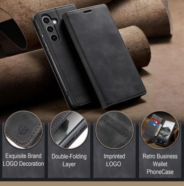 Techsuit Xiaomi Redmi Note 15 4G / 5G / Poco M8 Confy Cover Θήκη Βιβλίο - Black