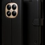 Techsuit Xiaomi Redmi Note 15 Pro Plus 5G / Poco M8 Pro Leather Folio Θήκη Βιβλίo - Black