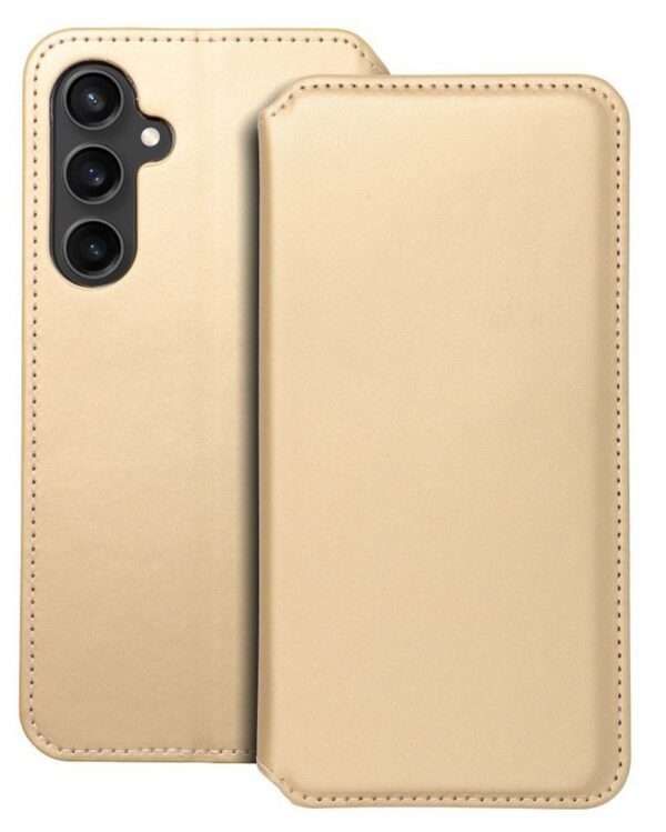 Tel1 Samsung Galaxy A55 5G Dual Pocket Θήκη Βιβλίο - Gold