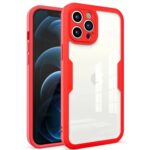 Forcell Xiaomi Redmi Note 9S / 9 Pro / 9 Pro Max Real Shockproof Θήκη με Πλαίσιο Σιλικόνης Διάφανη - Red