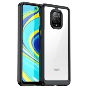 Forcell Xiaomi Redmi Note 9S / 9 Pro / 9 Pro Max Real Shockproof Θήκη με Πλαίσιο Σιλικόνης Διάφανη - Red