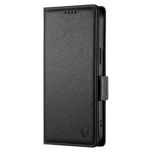 Xiaomi Redmi Note 15 Pro 4G Side Buckle Magnetic Frosted Leather Δερμάτινη Θήκη - Black