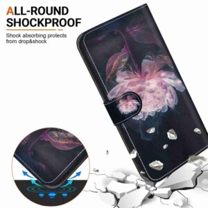 Xiaomi Redmi Note 15 Pro 5G Crystal Texture Colored Leather Purple Peony Drawing-Θήκη Βιβλίο