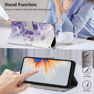 Xiaomi Redmi Note 15 Pro 4G Color Pattern Leather Purple Rose Drawing-Θήκη Βιβλίο